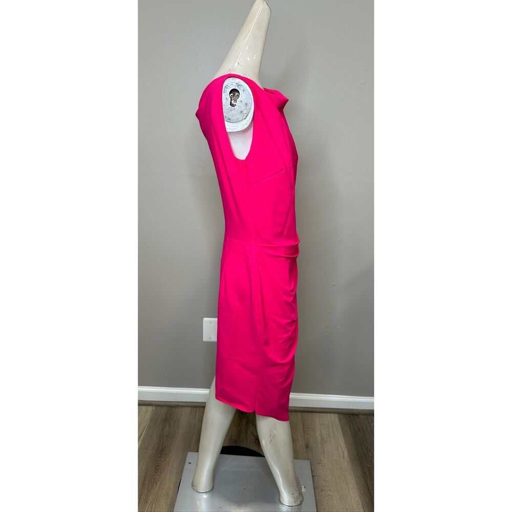 CHIARA BONI BATEAU NECKLINE DRAPED BODYCON SLEEVELESS DRESS US 12 $695 - Picture 7 of 9